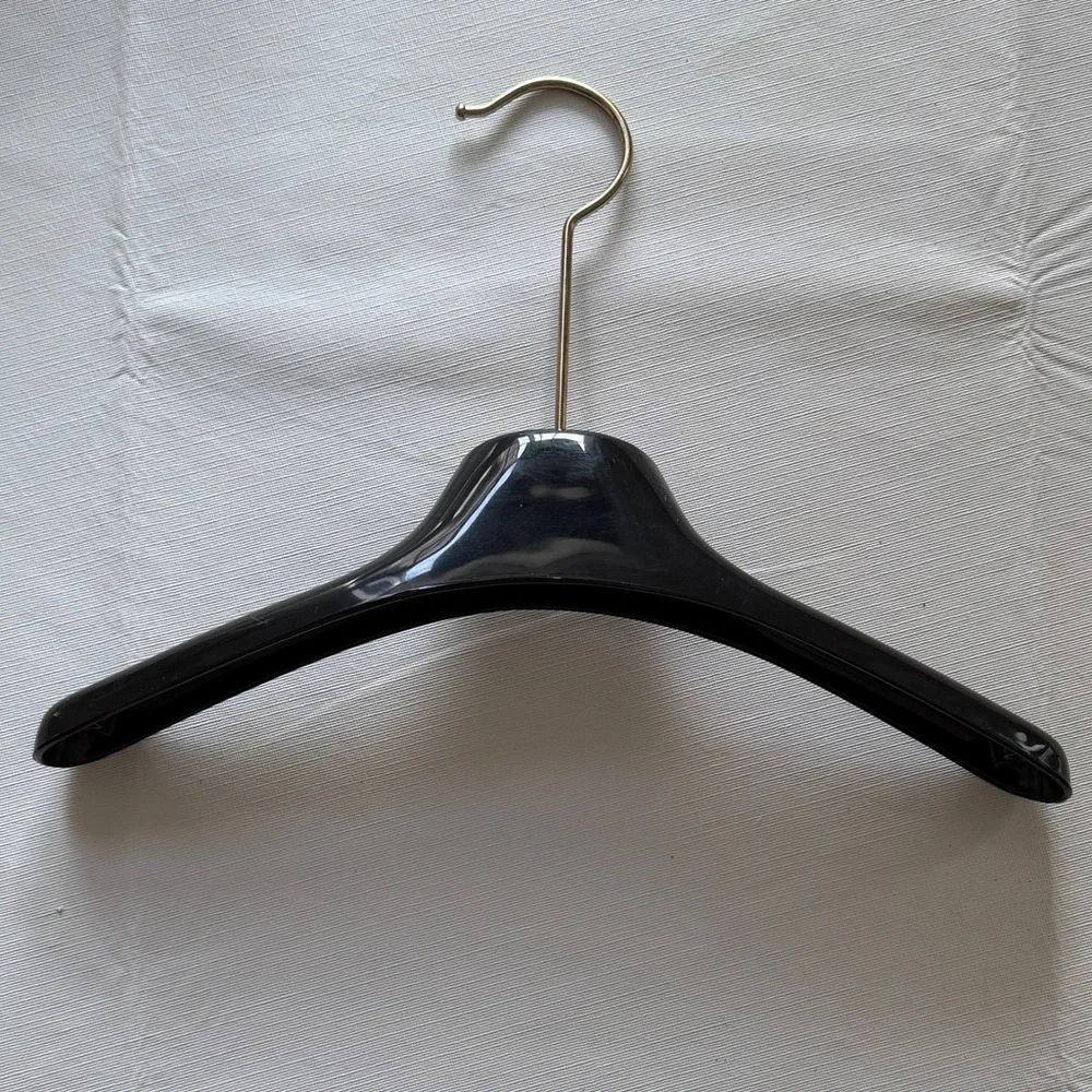 Black Wooden Suit Hanger with Gold Hook
